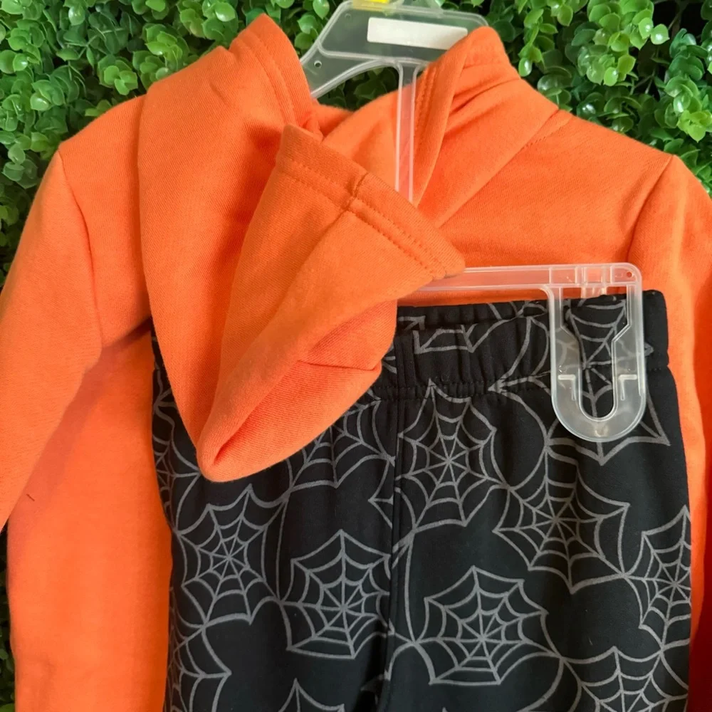 Carter's Toddler Boy Halloween Jack-o'-lantern & Spiderwebs Outfit Size 3T